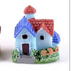 Светло-Голубой Фигурки для дома из смолы, украшения для витрины, микроландшафтное украшение сада, Небесно-голубой, 35x31 мм