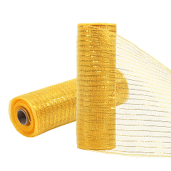 Золотистый Деко сетчатые ленты, тюль ткань, Тюль-рулонная катушка, золотые, 10-1/4 дюйм (260 мм)