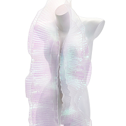 Белый Лента из органзы градиентного цвета с плиссировкой, для шитья или художественного оформления, белые, 1/2 дюйм (14~15 мм), около 10.72~10.94 ярдов (9.8~10 м) / комплект