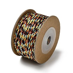 (52) Непрозрачная лаванда 12м 3-слойный полиэстеровый хлопковый шнур, разноцветные, 2.5 мм, около 13.12 ярдов (12 м) / рулон