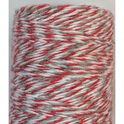 Разноцветный 4 слой хлопкового шнура макраме., витая хлопковая веревка, для поделок, Подарочная упаковка, красочный, 1 мм, около 32.8 ярдов (30 м) / рулон