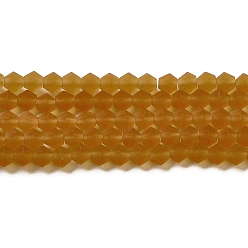 Перу Имитировать нити бус из матового стекла из австрийского хрусталя, класс АА, граненые, двухконусные, Перу, 3.5~3.8x3 мм, отверстие : 0.8 мм, около 107~110 шт / нитка, 32.5~34 см