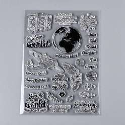 Другие Пластиковые штампы, для diy scrapbooking, фотоальбом декоративный, изготовление карт, штампы, тематические путешествия, 200~218x150~156x3 мм