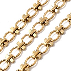 Real 20K Gold Plated 304 цепи овальные из нержавеющей стали, несварные, ионное покрытие (ip), реальный 20 k позолоченный, 9.5x7.5x1.5 мм