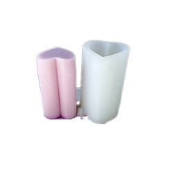 Сердце Силиконовые формы для свечей своими руками, пищевой силикон, изготовление украшений, для изготовления свечей, белые, сердце, 60x58x100 мм