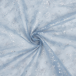Gris Clair Tissus de polyester, accessoires du vêtement, motif flocon de neige, gainsboro, 1500mm