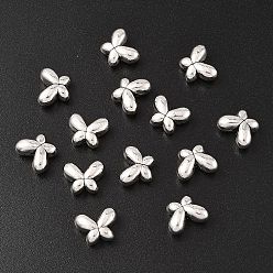 Античное Серебро 30 бусины из сплава в тибетском стиле, бабочка, античное серебро, 11x14x6.5 мм, отверстие : 1.8 мм