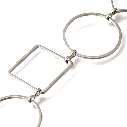 Платина Латунные звенья цепи с покрытием стойки, без кадмия и без свинца, долговечный, несварные, кольцо с квадратом, платина, 20.5x20.5x1.5 мм