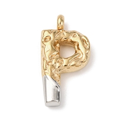 Letter P 304 подвески из нержавеющей стали, письмена, ионное покрытие (ip), Письмо P, 22x11.5x4 мм, отверстие : 2.5 мм