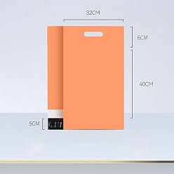 Оранжевый Однотонные прямоугольные пластиковые самоклеящиеся упаковочные пакеты из полиэтилена, оранжевые, 37x25.5 см, 100 шт / комплект