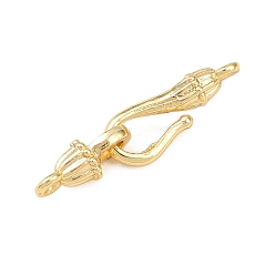 Настоящее золото 18K Латунная застежка крюка, долговечный, без свинца и без кадмия, стойки покрытие, реальный 18 k позолоченный, 24.5 мм