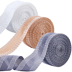 (52) Непрозрачная лаванда 3шт. 3 цвета полиэфирная лента, для пошива аксессуаров, разноцветные, 1 дюйм (25 мм), 5 м / шт, 1 шт / цвет