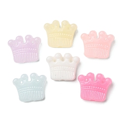 (52) Непрозрачная лаванда Пластиковые шарики, имитация стиля желе, корона, разноцветные, 10.5x13x4.5 мм, отверстие : 2 мм, Около 1665 шт / 500 г