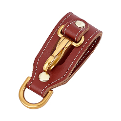 Седло Коричневый 1брелки из поликарбоната, из коровьей кожи, с петлями для ремня, с сплава цинка застежками, золотые, седло коричневый, 85x34x32 мм
