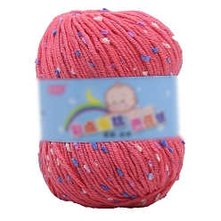 Светло-Вишневый Полиэфирная пряжа, твидовая пряжа, для свитера-шапки, для вязания крючком принадлежности, светло-вишневый, 2 мм, около 85.30 ярдов (78 м) / моток