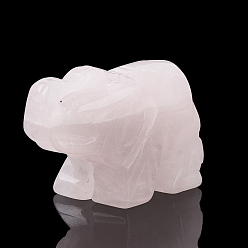 Розовый Кварц Натуральный розы украшения кварц дисплей, слон, 36~42x15~20x25~30 мм