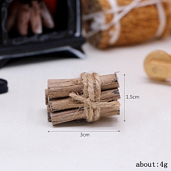 Wheat Wood Miniature Ornaments, Micro Landscape Home Dollhouse Accessories, Pretending Prop Decorations, Wheat, 30x15mm