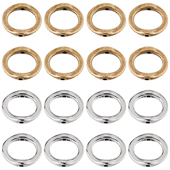 (52) Непрозрачная лаванда 100 шт. 2 цвета, оправа из бисера из сплава в тибетском стиле, без свинца и без кадмия, кольцо, разноцветные, 15x13x3.5 мм, отверстие : 1.5 мм, 50 шт / цвет