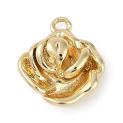 Настоящее золото 18K Латунные подвески, без кадмия, без никеля и без свинца, , реальный 18 k позолоченный, 13x11x5 мм, отверстие : 1.2 мм