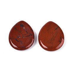 Красный Камень Натуральный красный яшмовый камень для снятия беспокойства, слеза, 45x35x7.5~8 мм