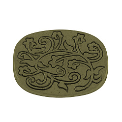 Античная Бронза Тибетский стиль овальные с виноградной сплава бисером, без кадмия, без никеля и без свинца, античная бронза, 22x26x3.5 мм, Отверстие : 2 мм , около 138 шт / 1000 г