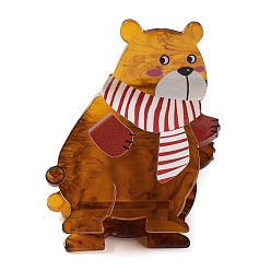 Медведь Пластиковые заколки для волос из ПВХ с когтями для животных, со стальными результатами, аксессуары для волос для девочек, медведь, 65.5x55.5x62 мм