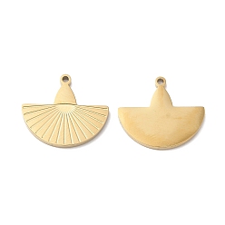 Настоящее золото 18K Ионное покрытие (ip) 316l подвески из хирургической нержавеющей стали, без никеля , фанатское очарование, , реальный 18 k позолоченный, 14x16x1.3 мм, отверстие : 1 мм