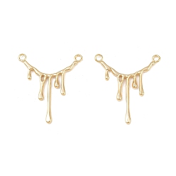 Настоящее золото 24K 304 подвески из нержавеющей стали, тающие амулеты в форме, реальный 24 k позолоченный, 34.5x31x2.4 мм, отверстие : 2.2 мм