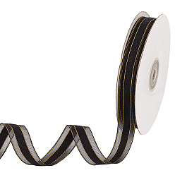 Черный 1рулонная полиэфирная лента, кружевной отделкой, аксессуары для одежды, чёрные, 5/8 дюйм (15 мм), около 50.00 ярдов (45.72 м) / комплект