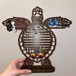 Brun De Noix De Coco Présentoir à bijoux en bois de tortue de mer, brun coco, 21x24 cm