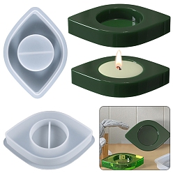 White DIY Silicone Molds, for Candlestick Making, Resin Casting Pendant Molds, For UV Resin, Epoxy Resin Molds Making, Eye, White, 113x162x24mm, Inner Diameter: 145x99mm