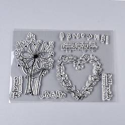 Сердце Пластиковые штампы, для diy scrapbooking, фотоальбом декоративный, изготовление карт, штампы, день святого валентина тематический узор, 200~218x150~156x3 мм