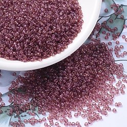 (RR303) Rose Gold Luster MIYUKI Round Rocailles Beads, Japanese Seed Beads, (RR303) Rose Gold Luster, 11/0, 2x1.3mm, Hole: 0.8mm, about 1100pcs/bottle, 10g/bottle