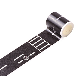 Noir Bandes de papier décoratives tirées par scrapbook bricolage, ruban adhésif, noir, 48mm, 5m/rouleau