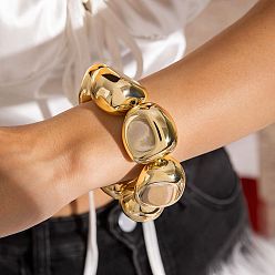 Золотой Браслеты из сплава, железа и пластика с бусинами из самородков, золотые, внутренний диаметр: 2-1/8 дюйм (5.5 см)