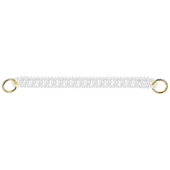 Golden ABS Plastic Bag Handles, with  Zinc Alloy Spring Gate Rings, for Bag Straps Replacement Accessories, Golden, 291x19x12mm, Clasp: 27x3.5mm, 19.5mm Inner Diameter, 1pc/box