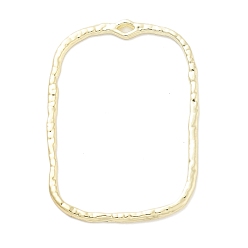Золотой Стойки подвески обшивки сплава, без свинца, без кадмии и без никеля, прямоугольник амулеты, золотые, 45x32x1.5 мм, отверстие : 3x1.5 мм
