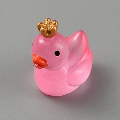 Ярко-Розовый Украшения в виде короны из светящейся смолы, светится в темноте, Микропейзаж мох аквариум ландшафтное украшение, ярко-розовый, 18.5x17x13 мм