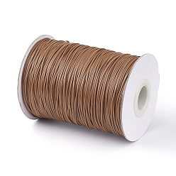 Saddle Brown Korean Waxed Polyester Cord, Saddle Brown, 1mm, about 85yards/roll
