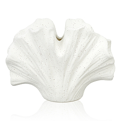 Белый Фарфоровые вазы-украшения, форма листа гинкго, белые, 185x77.5x135 мм