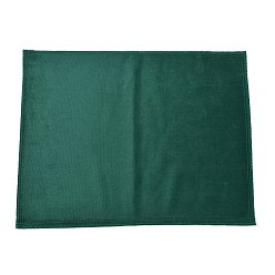 Морско-зеленый Бархатная салфетка для полировки серебра для ювелирных изделий, прямоугольные, цвета морской волны, 39.3x30.3x0.15 см