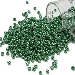 (130D) Opaque Luster Dark Green Тохо 8/0 круглые бусины, японский бисер, (130 г) непрозрачный блеск темно-зеленый, 3 мм, отверстие : 1 мм, Около 10000 шт / фунт