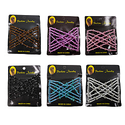 (52) Непрозрачная лаванда Производитель булочек из стальных волос, расческа для волос, со стеклянными и акриловыми шариками, разноцветные, 75x85 мм