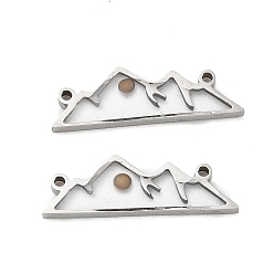 Stainless Steel Color 304 Stainless Steel Pendants, Mountation Charms, Stainless Steel Color, 7.5x23.5x2mm, Hole: 1.2mm