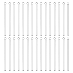 Нержавеющая Сталь Цвет Nicraftale 30шт. 304 подвески из нержавеющей стали, бар, цвет нержавеющей стали, 43x2x2 мм, отверстие : 1.8 мм