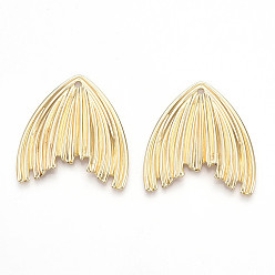 Золотой Металлическая подвеска, рыбий хвост, без кадмия, без никеля и без свинца, золотые, 33x31.2x3.6 мм, отверстие : 1.8 мм