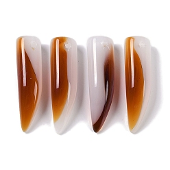 Седло Коричневый Прозрачный лак окрашенные стеклянные подвески, формы пули, седло коричневый, 37.5~38.5x10.5~11.5x10.5~11 мм, отверстие : 1.4 мм