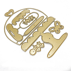 Золотой Углеродистая сталь разрезает трафареты, для diy scrapbooking, Фотоальбом, декоративная бумага для тиснения, золотые, 119x81 мм