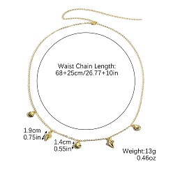 Shell Shape Подвески в форме ракушки из сплава, ремни для женщин, золотые, формы раковины, 26-3/4 дюйм (68 см)
