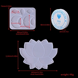 Flower DIY Wind Chime Making Kits, Silicone Molds, Resin Casting Molds, for UV Resin & Epoxy Resin Craft Making, Flower, 74~114x89~145mm